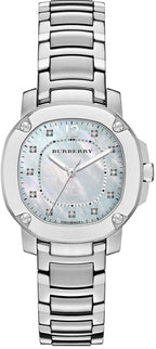 Burberry The Britain Diamonds Mother Of Pearl Dial Silver Steel Strap Watch For Women BBY1804 – product image 2