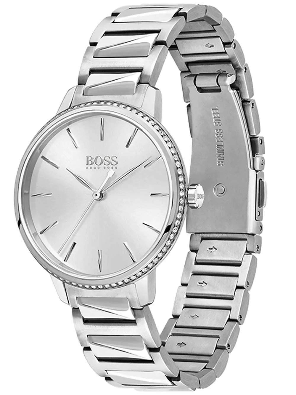 Hugo Boss Womens 1502539 Signature Silver Tone Stainless Steel Watch – product image 3