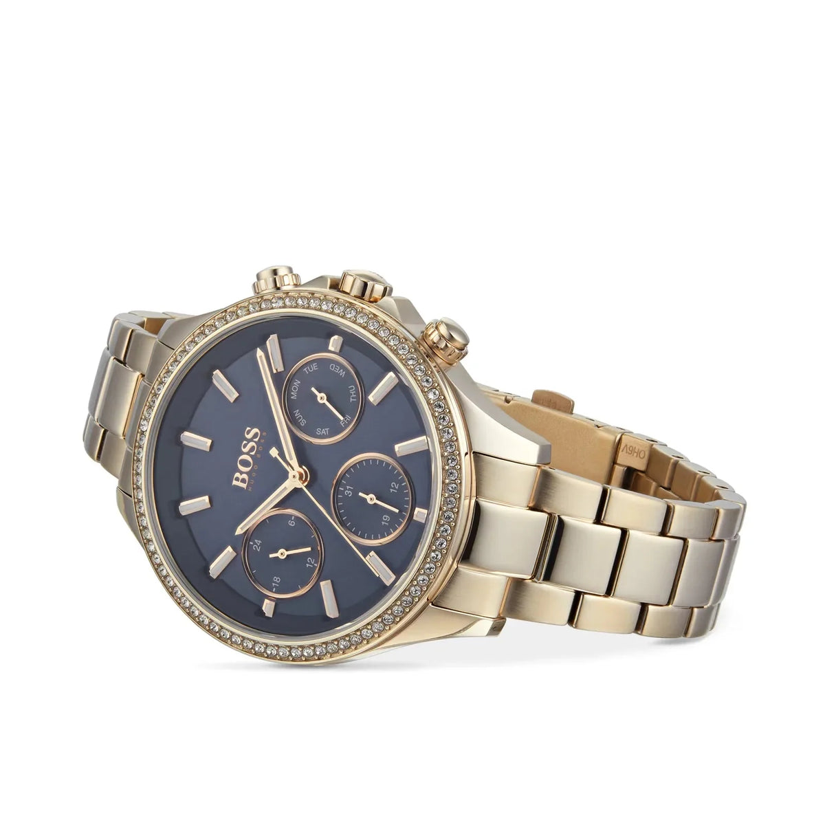 Hugo Boss Womens 1502566 Pandora Gold Tone Stainless Steel Watch With Blue Dial – product image 2