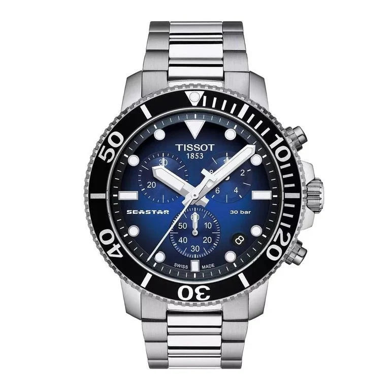 Tissot Chronograph Watch Seastar 1000 Blue T1204171104101