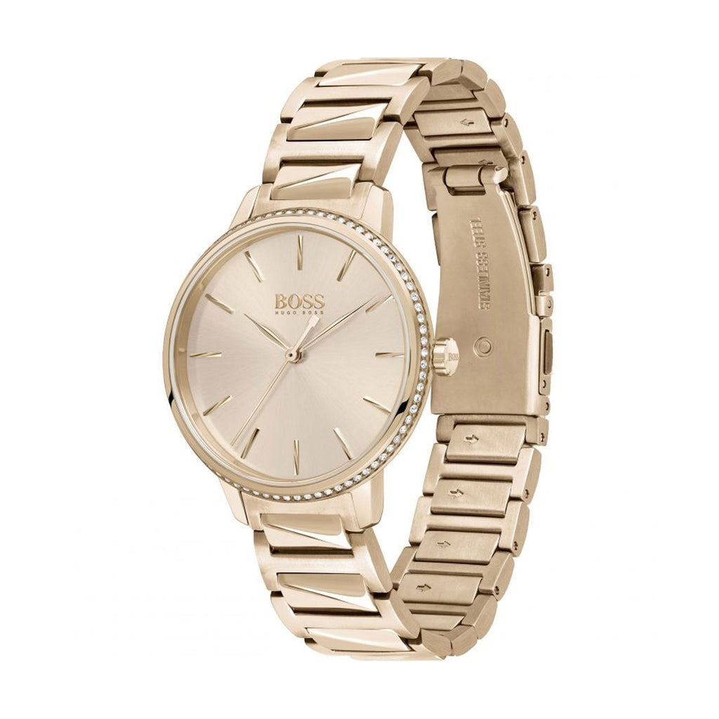 Hugo Boss Womens 1502540 Signature Rose Gold Tone Stainless Steel Watch – product image 2