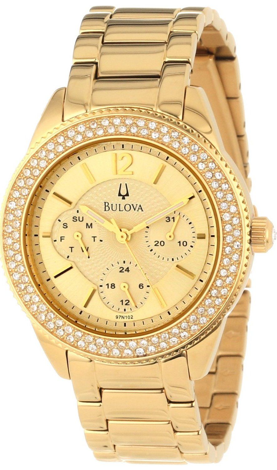 Bulova Crystal Women's Gold Watch 97N102 – product image 5