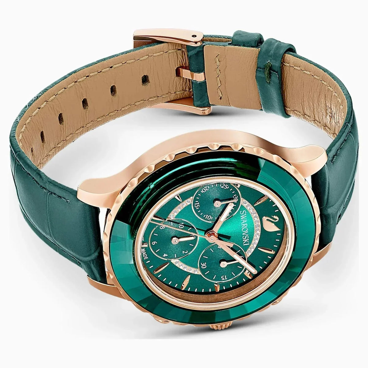 Swarovski Octea Lux Chrono Women's Green Rose Gold Watch 5452498 – product image 2