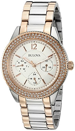 Bulova Crystal Women's Two-Tone Watch 98N100 – product image 5