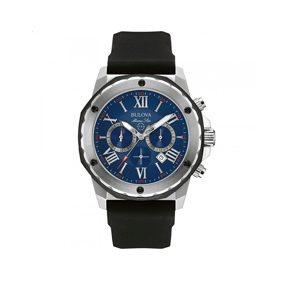 Bulova Marine Star Chronograph Men's Blue Watch 98B258 – product image 3