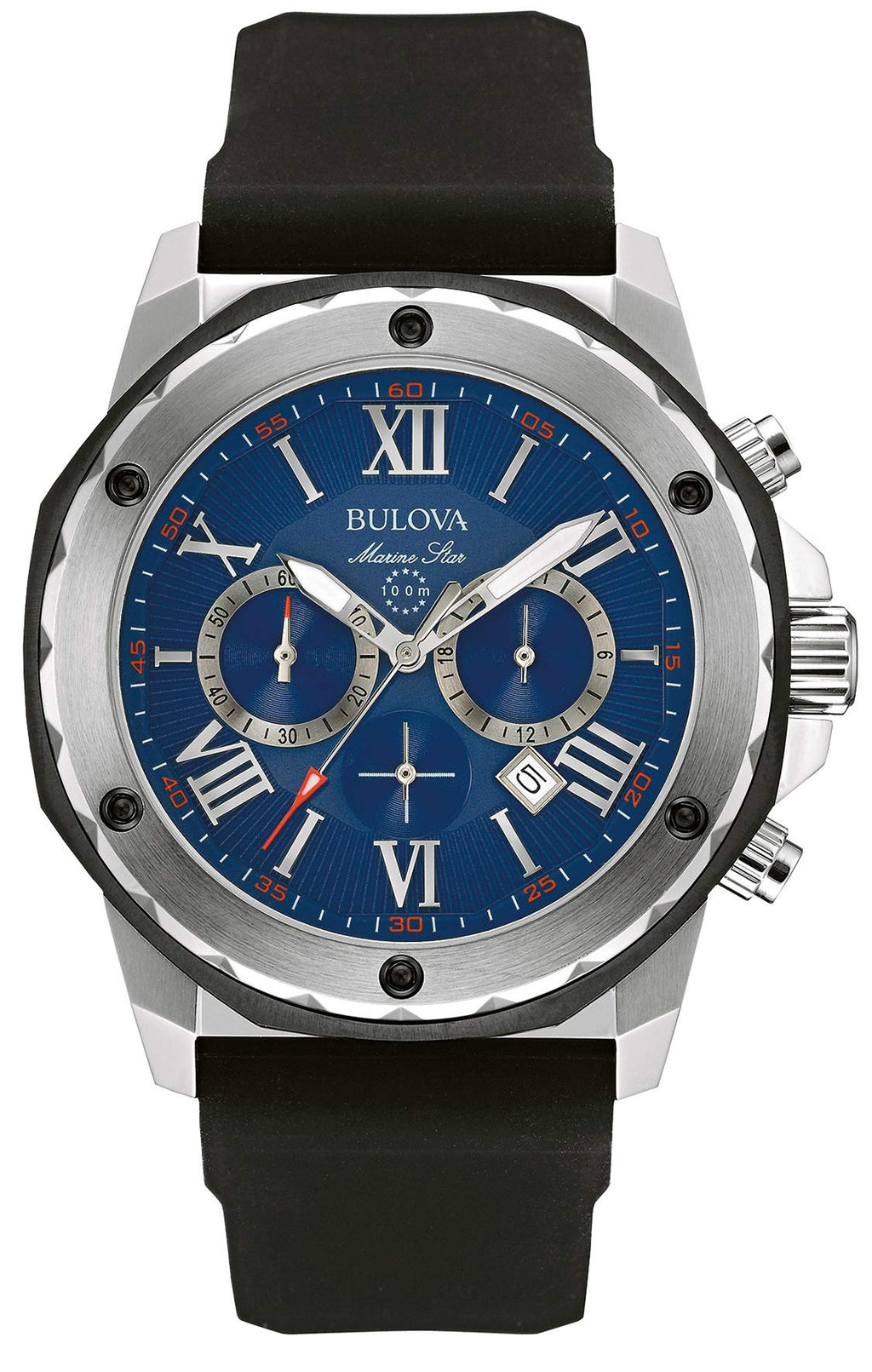 Bulova Marine Star Chronograph Men's Blue Watch 98B258 – product image 2