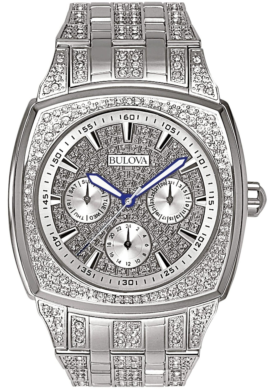 Bulova Crystal Men's Silver Watch 96C002 – product image 2