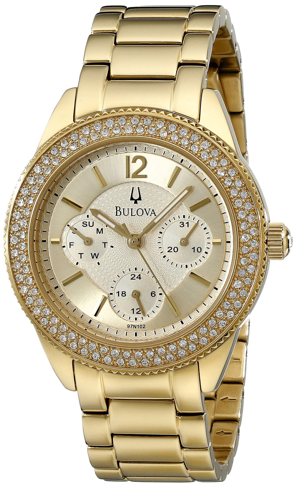 Bulova Crystal Women's Gold Watch 97N102 – product image 4
