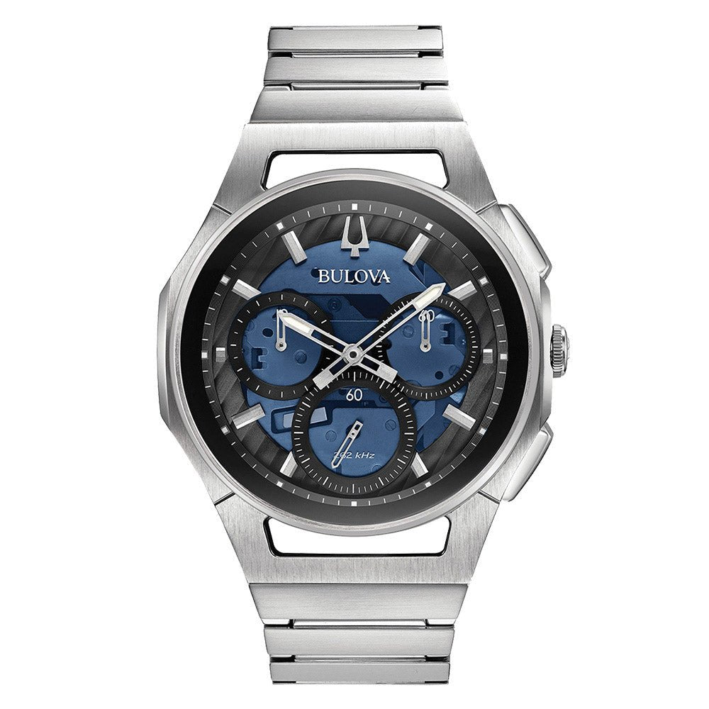 Bulova Curv Men's Blue Watch 96A205