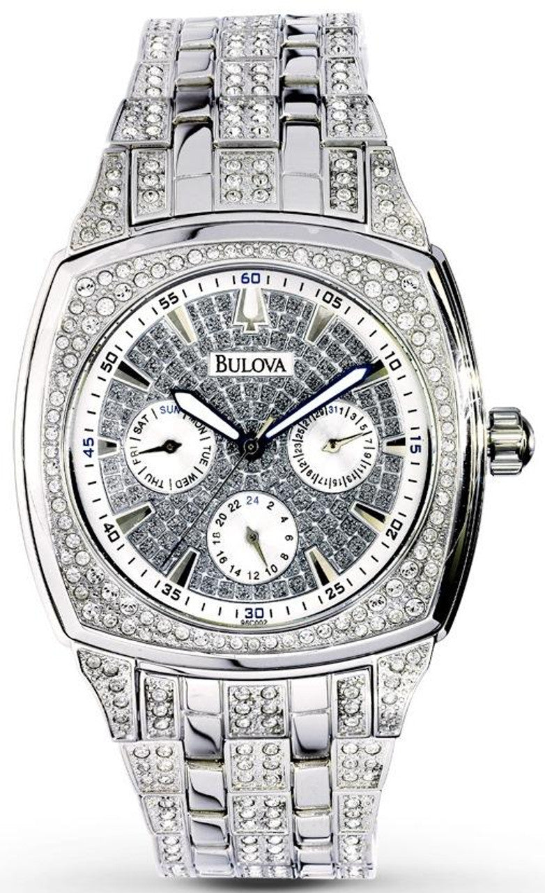 Bulova Crystal Men's Silver Watch 96C002 – product image 3