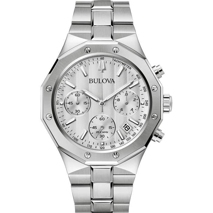Bulova Classic Chronograph Men's Silver Watch 96B408