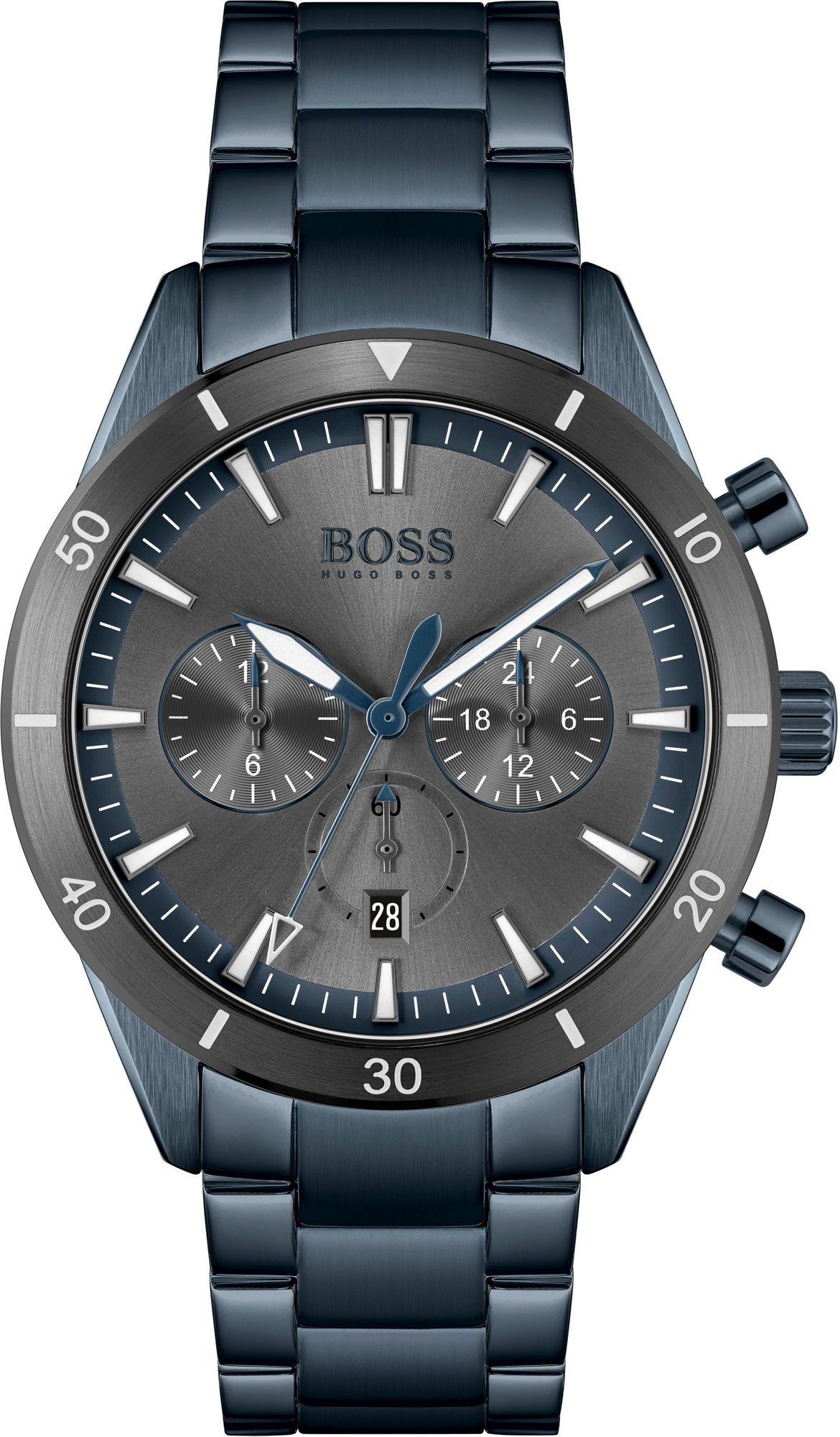 Hugo Boss Men's 1513865 Chronograph Blue Stainless Steel Watch – product image 2