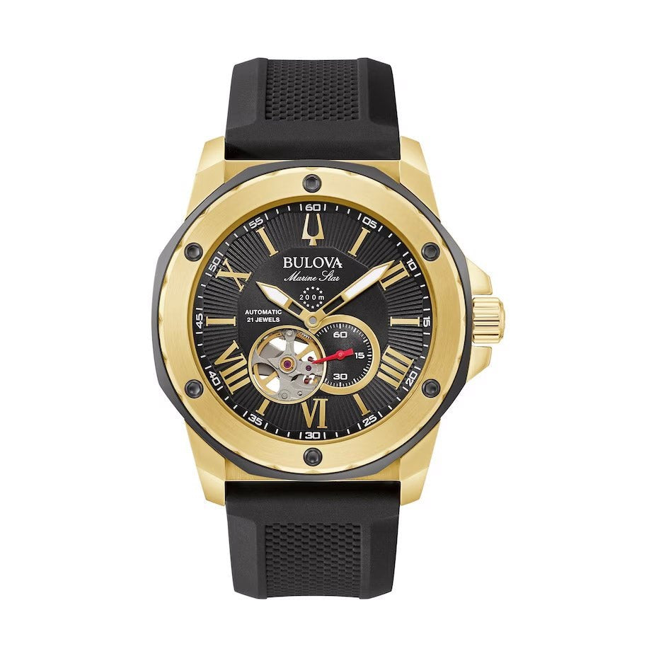Bulova Marine Star Men's Black Watch 98A272