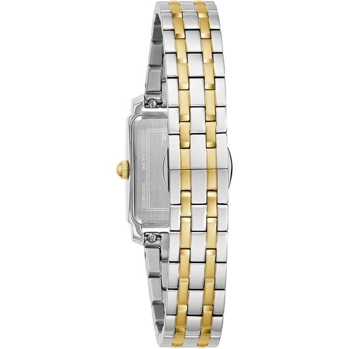 Bulova Sutton Women's Two-Tone Rectangle Watch 98P220 – product image 3