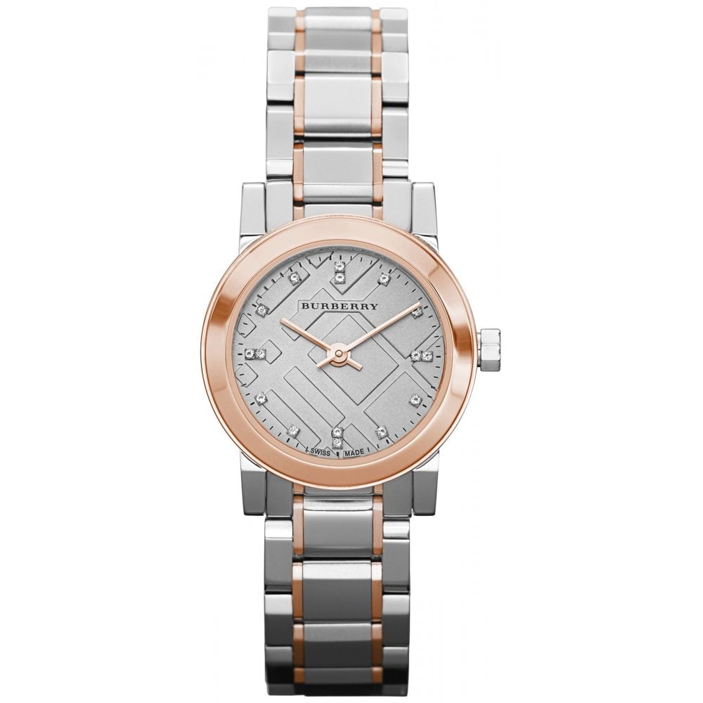 Burberry Women's Watch The City Diamonds 26mm Two Tone Gold BU9214