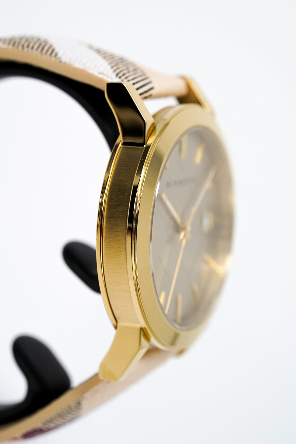 Burberry Women's Watch The City Haymarket Check Yellow Gold BU9026 – product image 4