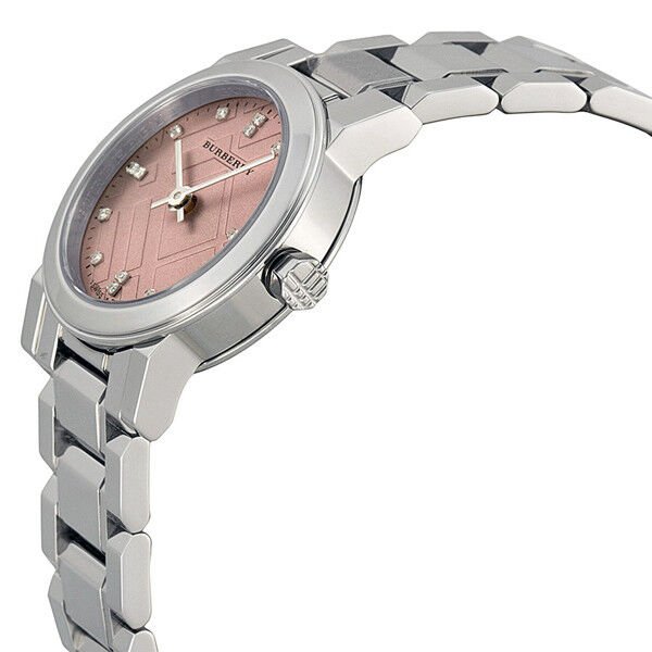 Burberry Women's Watch The City Check Diamonds Pink BU9223 – product image 3
