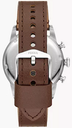 Fossil Sport Tourer Chronograph Brown Leather Strap Cream Dial Men's Watch FS6042 – product image 3