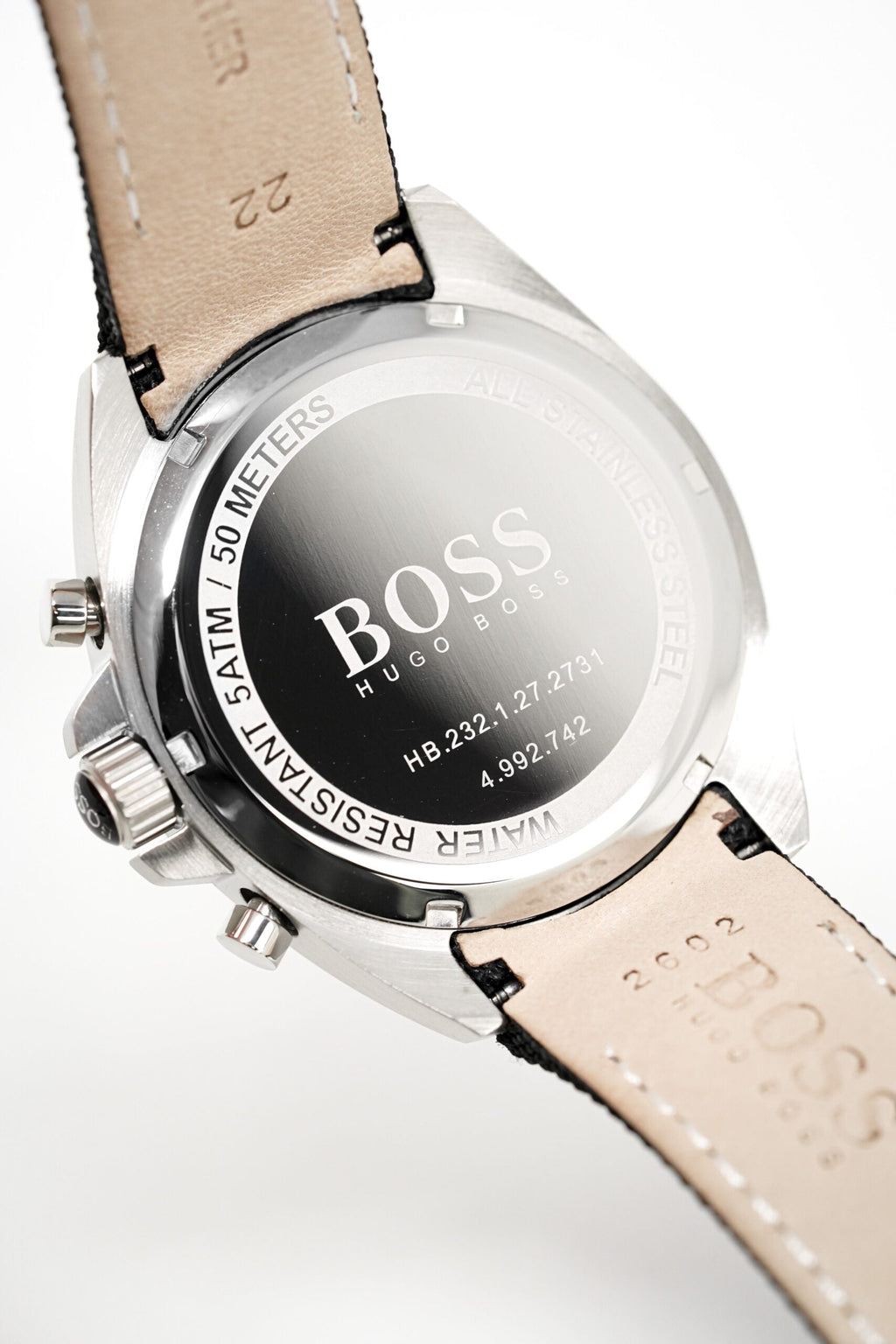 Hugo Boss Men S Watch Chronograph Black Driver Fabric Leather Hb1513087 – product image 2