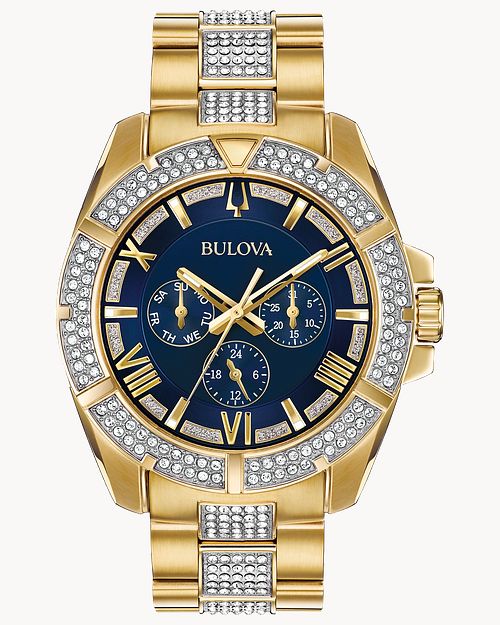 Bulova Crystal Men's Gold Watch 98C128 – product image 5