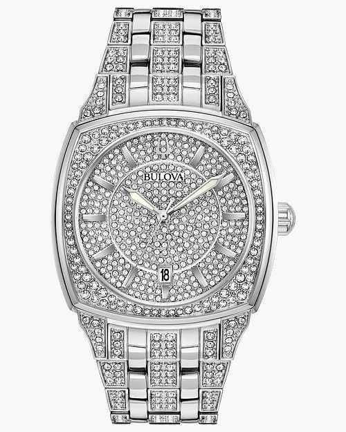Bulova Phantom Crystal Men's Silver Watch 98B296 – product image 2