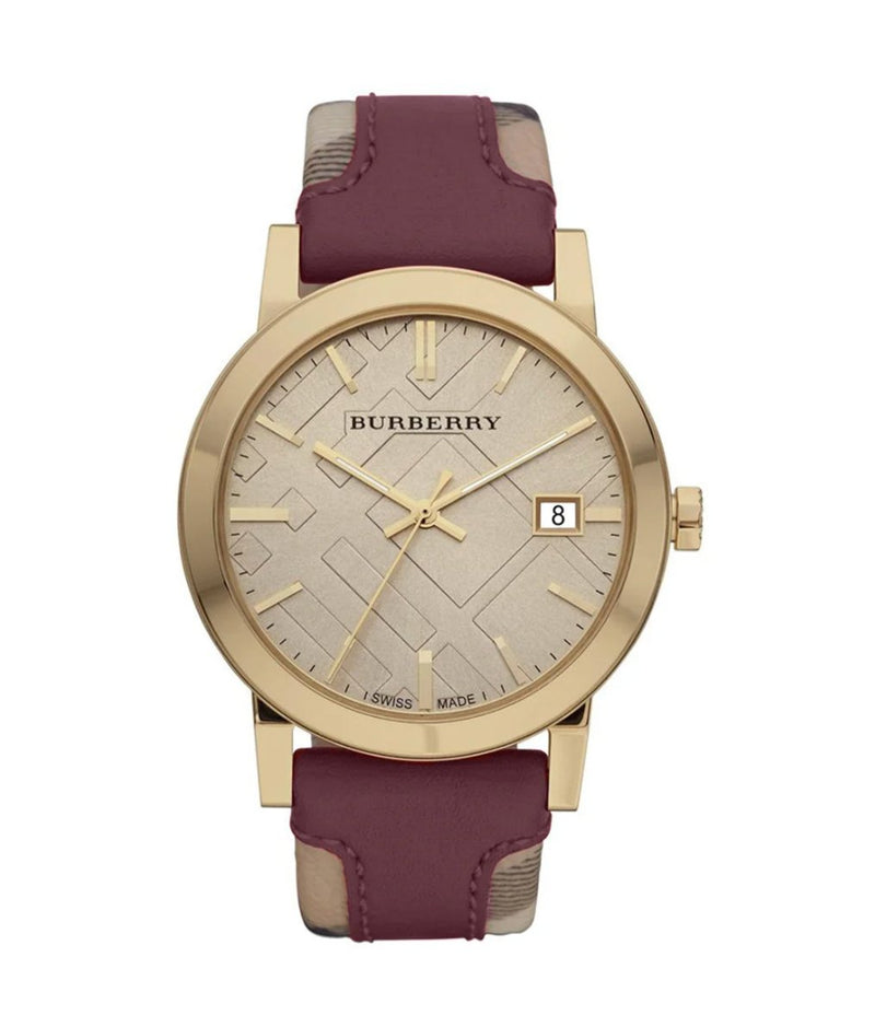 Burberry Women's Watch The City Check Champagne BU9017