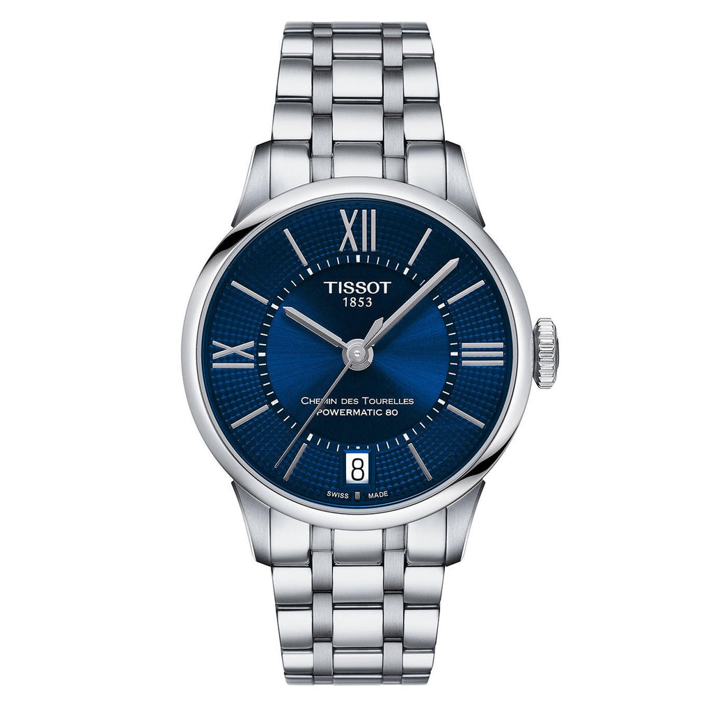 Tissot Women's Automatic Watch Chemin Des Tourelles Powermatic 80 Blue T0992071104800 1