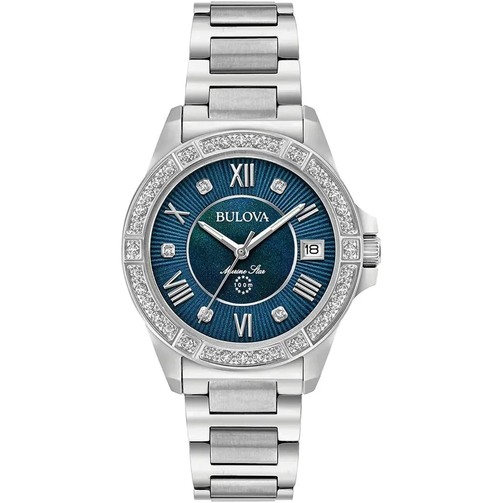 Bulova Marine Star Women's Silver Watch 96R215