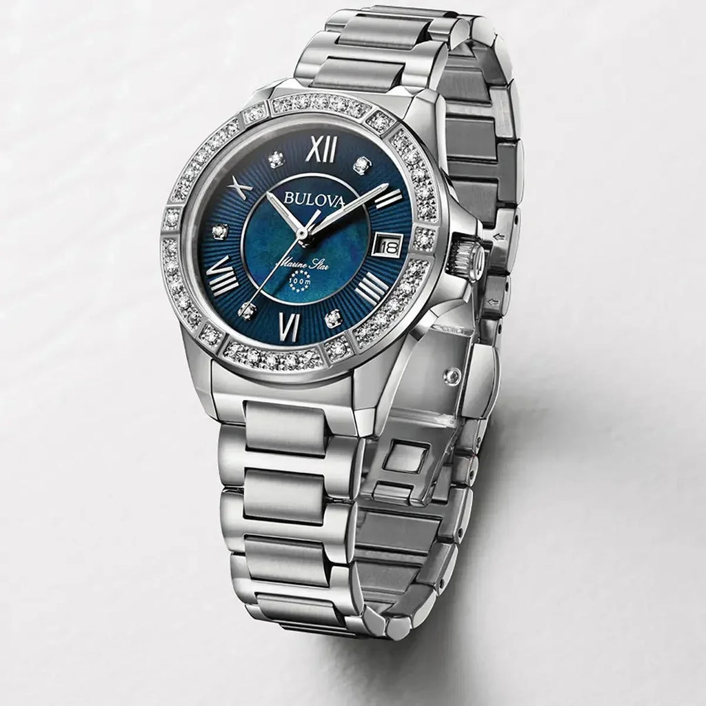 Bulova Marine Star Women's Silver Watch 96R215 – product image 3