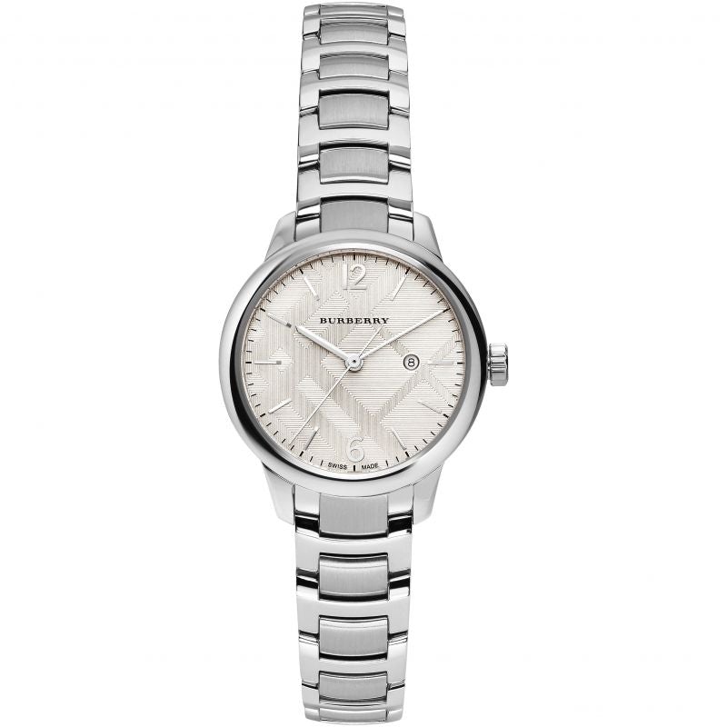 Women's Silver The Classic Stainless Steel Burberry Watch BU10108