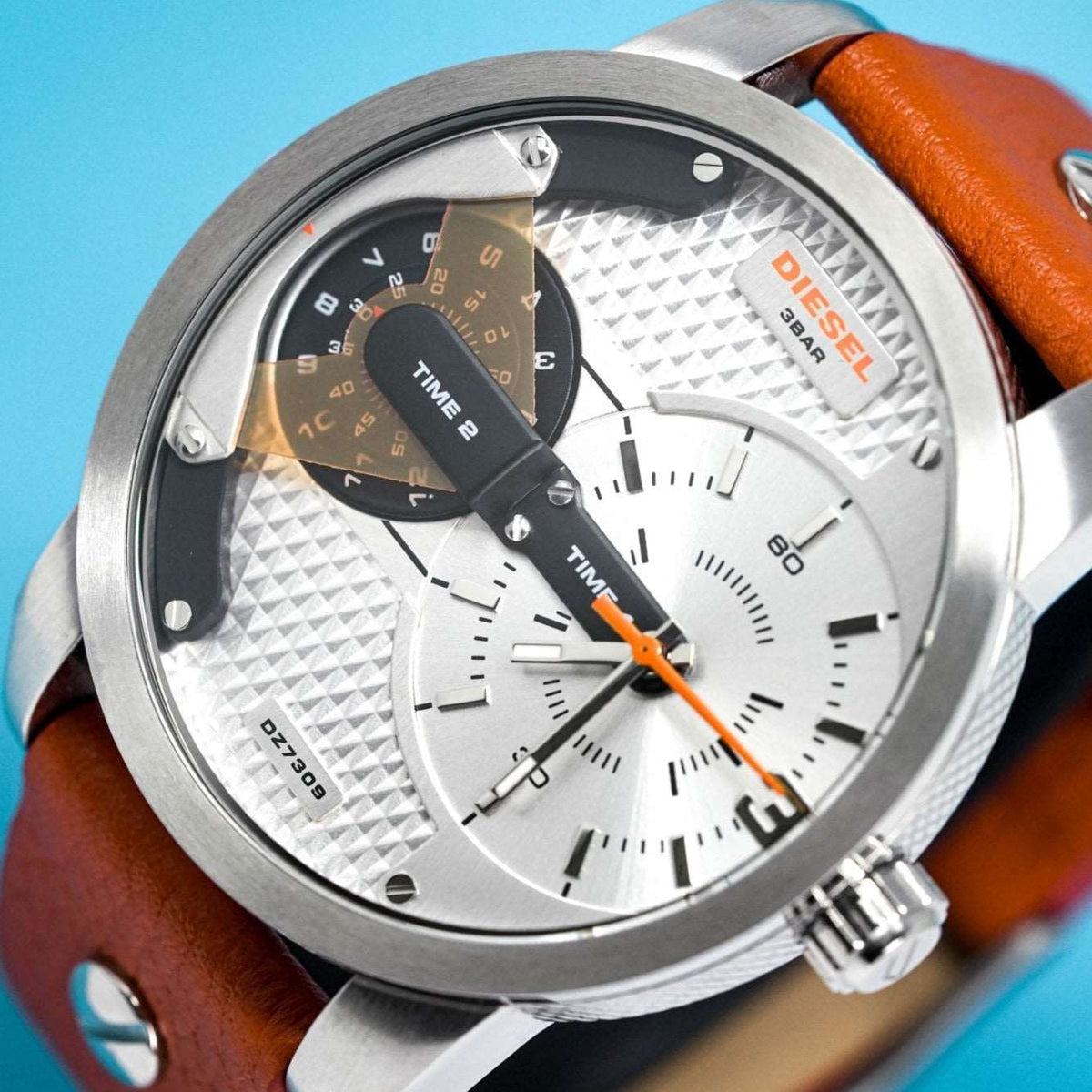 Diesel DZ7309 Men's Mini Daddy Silver Brown Watch – product image 2