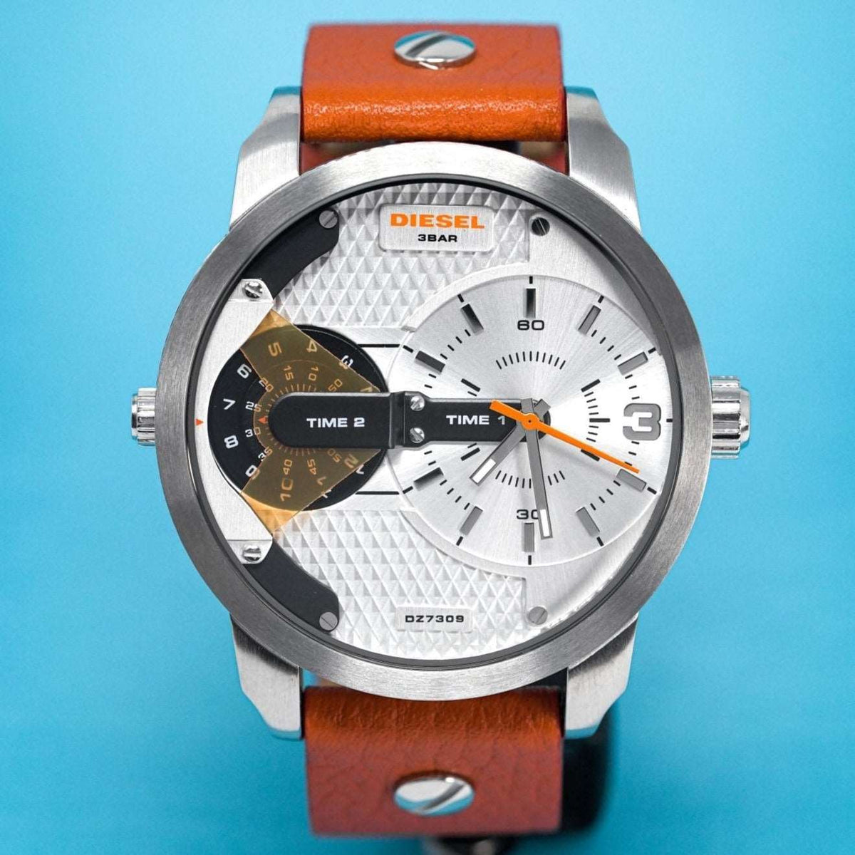 Diesel DZ7309 Men's Mini Daddy Silver Brown Watch – product image 3