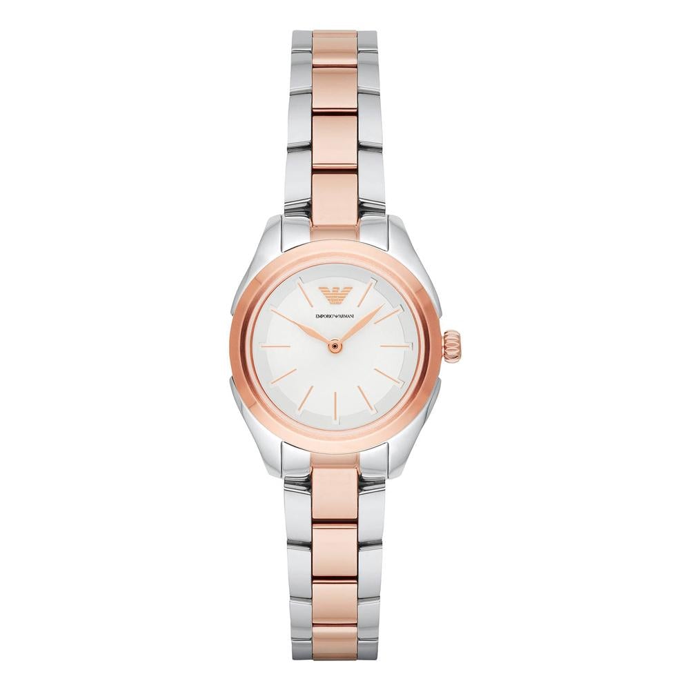Emporio Armani Ar11029 Women's Rose Gold Two Tone Watch
