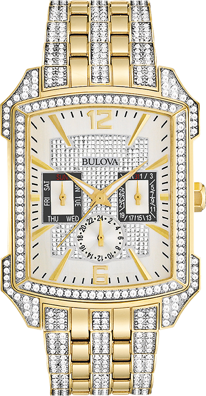 Bulova Crystal Men's Gold Watch 98C109 – product image 2