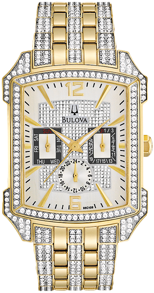 Bulova Crystal Men's Gold Watch 98C109 – product image 3