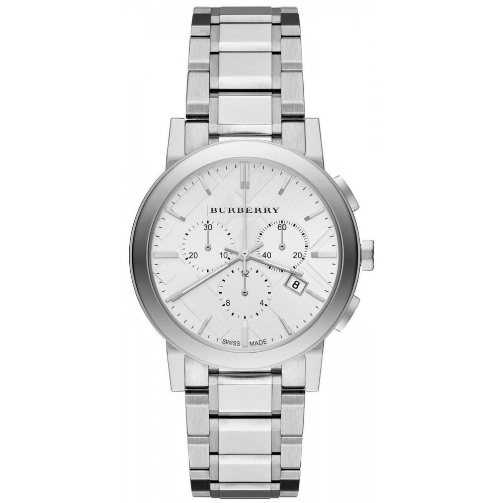 Burberry Women's Watch Chronograph Silver BU9750