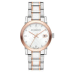 Burberry Women's Watch Diamond Check Stamped Two Tone BU9127