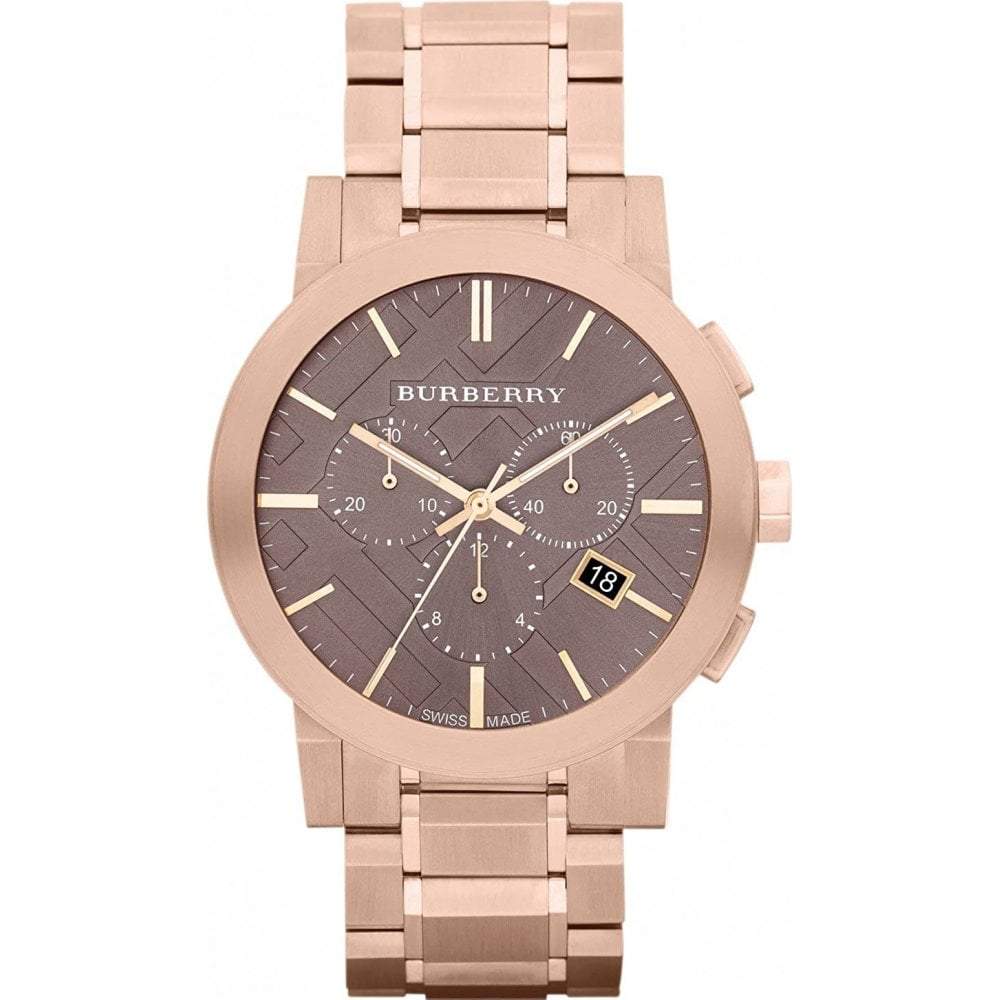 Burberry Men's Watch Chronograph The City Rose Gold BU9353