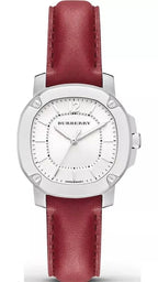 Burberry The Britain Women's Watch – White Dial, Red Leather Strap, 34mm BBY1705 – product image 2