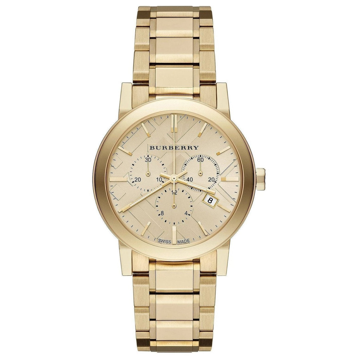 Women's Gold Tone Stainless Steel Chronograph Burberry Watch BU9753