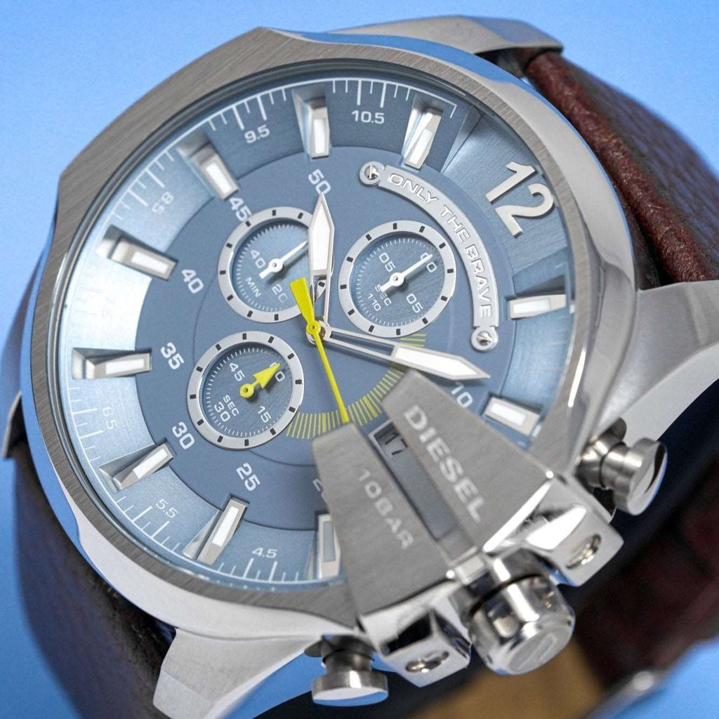 Diesel DZ4281 Men's Chronograph Mega Chief Blue Brown Watch – product image 3