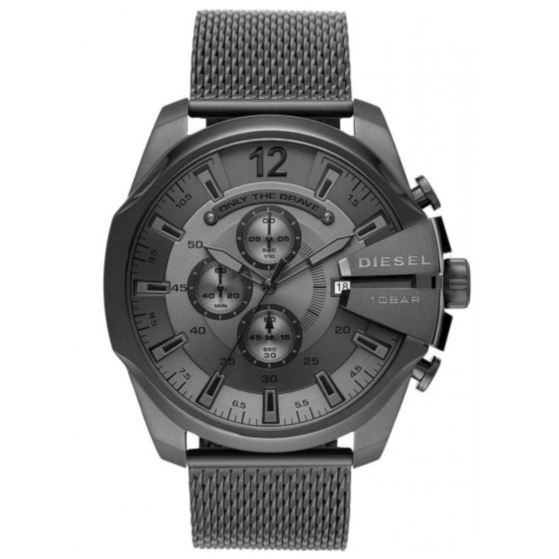 Diesel DZ4527 Men's Chronograph Mega Chief Gunmetal Mesh Watch