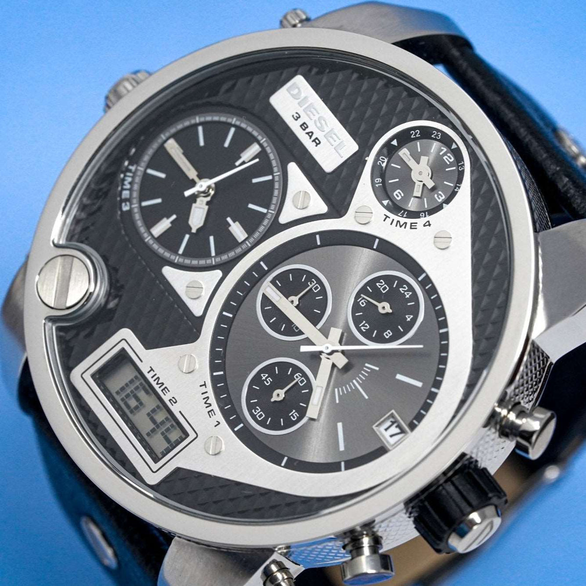 Diesel DZ7125 Men's Chronograph Big Daddy Silver Black Watch – product image 2