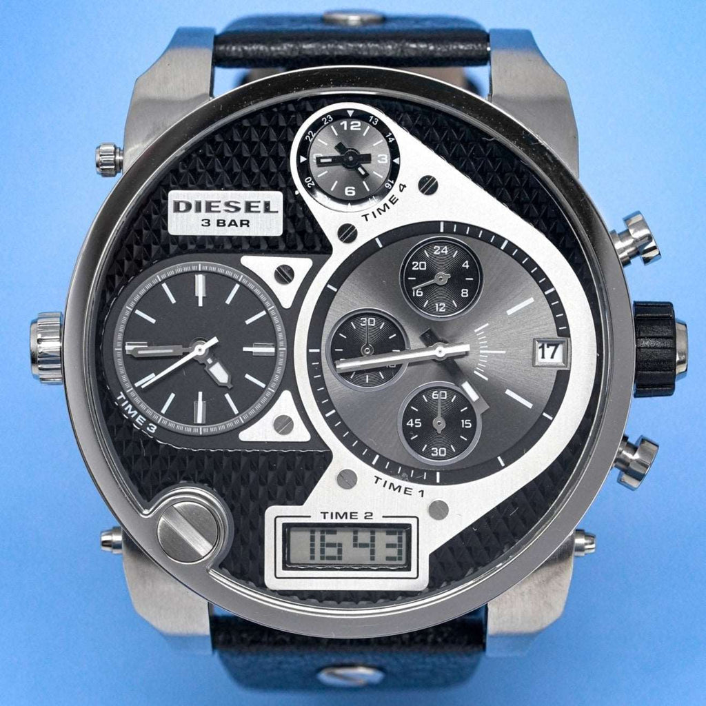 Diesel DZ7125 Men's Chronograph Big Daddy Silver Black Watch – product image 4