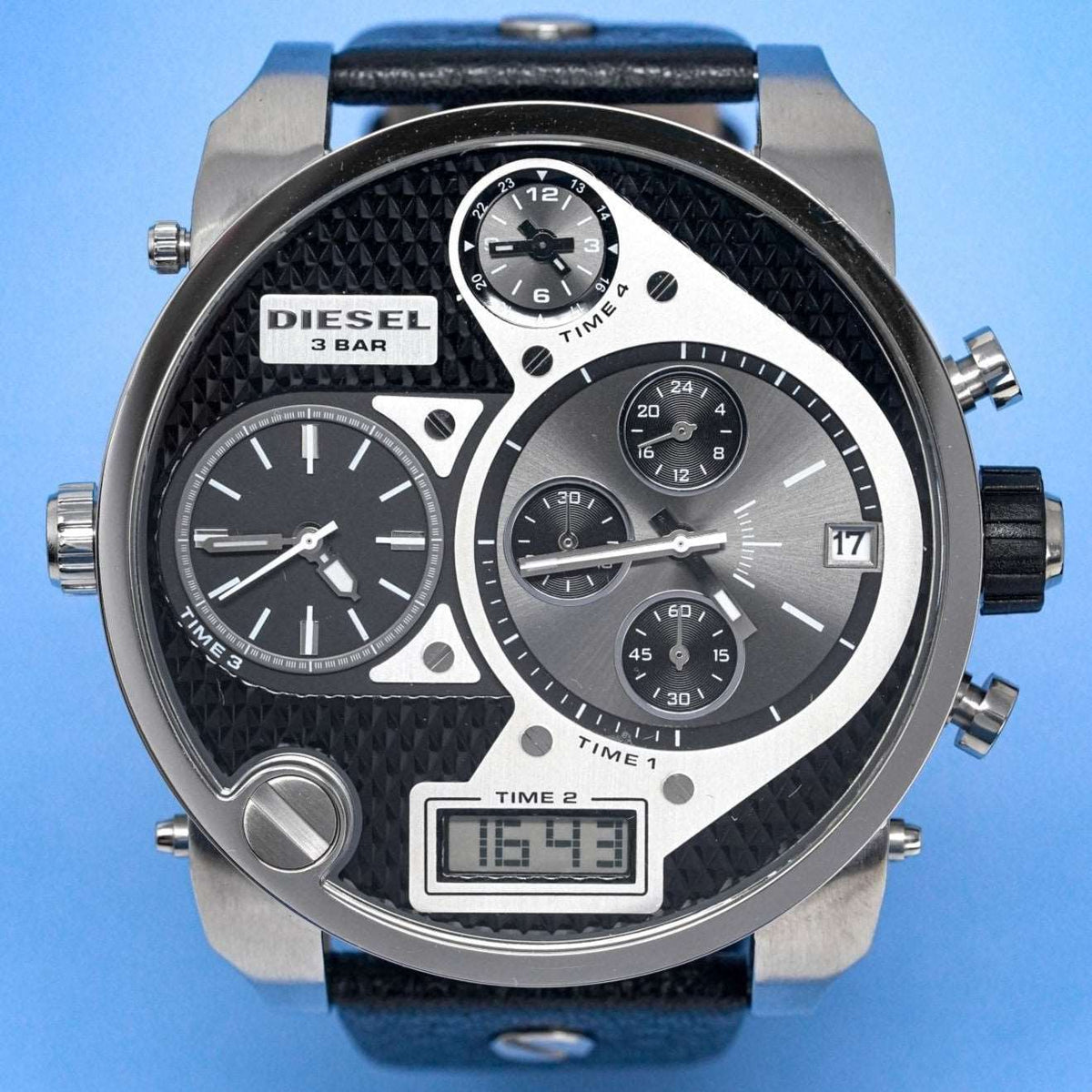 Diesel DZ7125 Men's Chronograph Big Daddy Silver Black Watch – product image 4