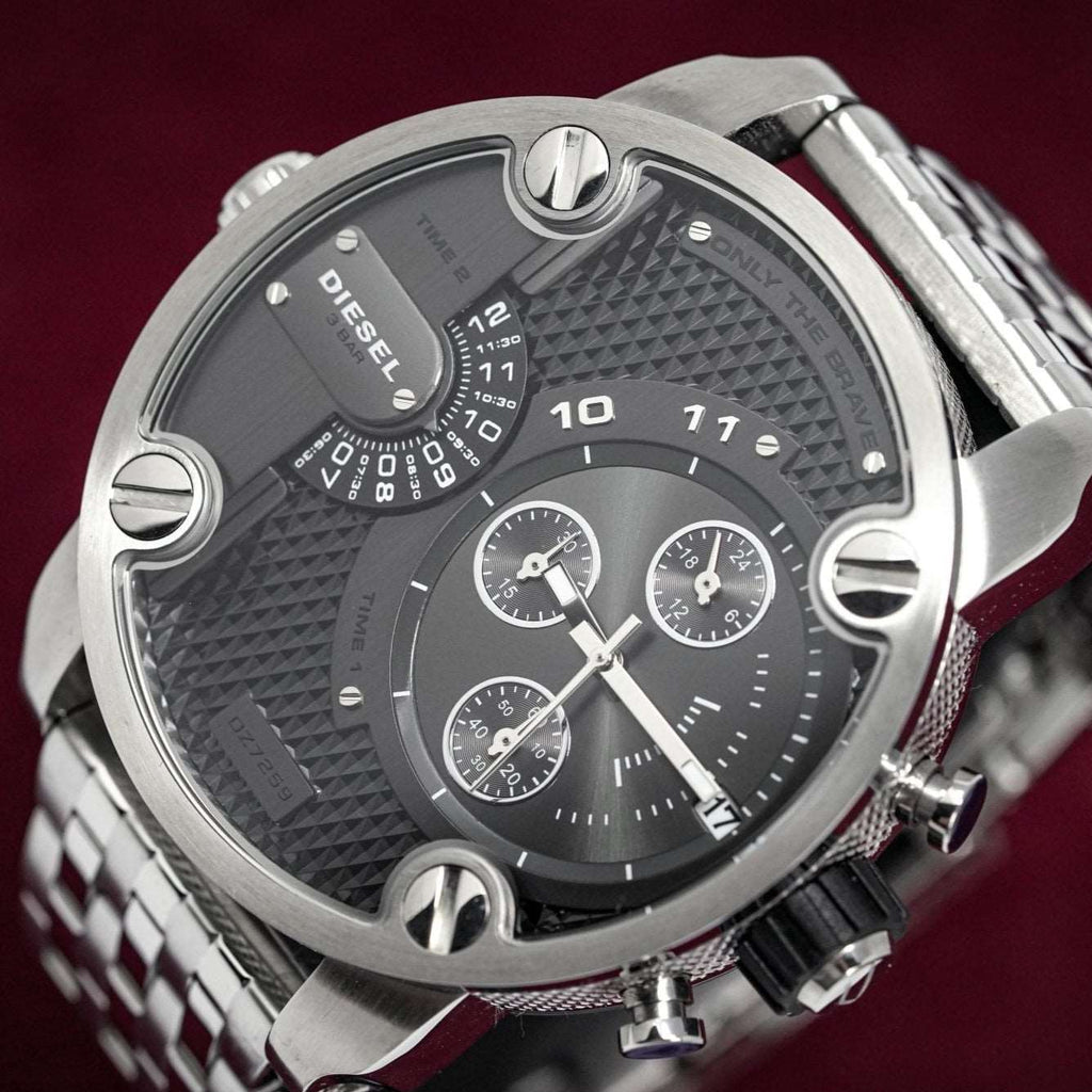 Diesel DZ7259 Men's Chronograph Little Daddy Black Silver Watch – product image 2