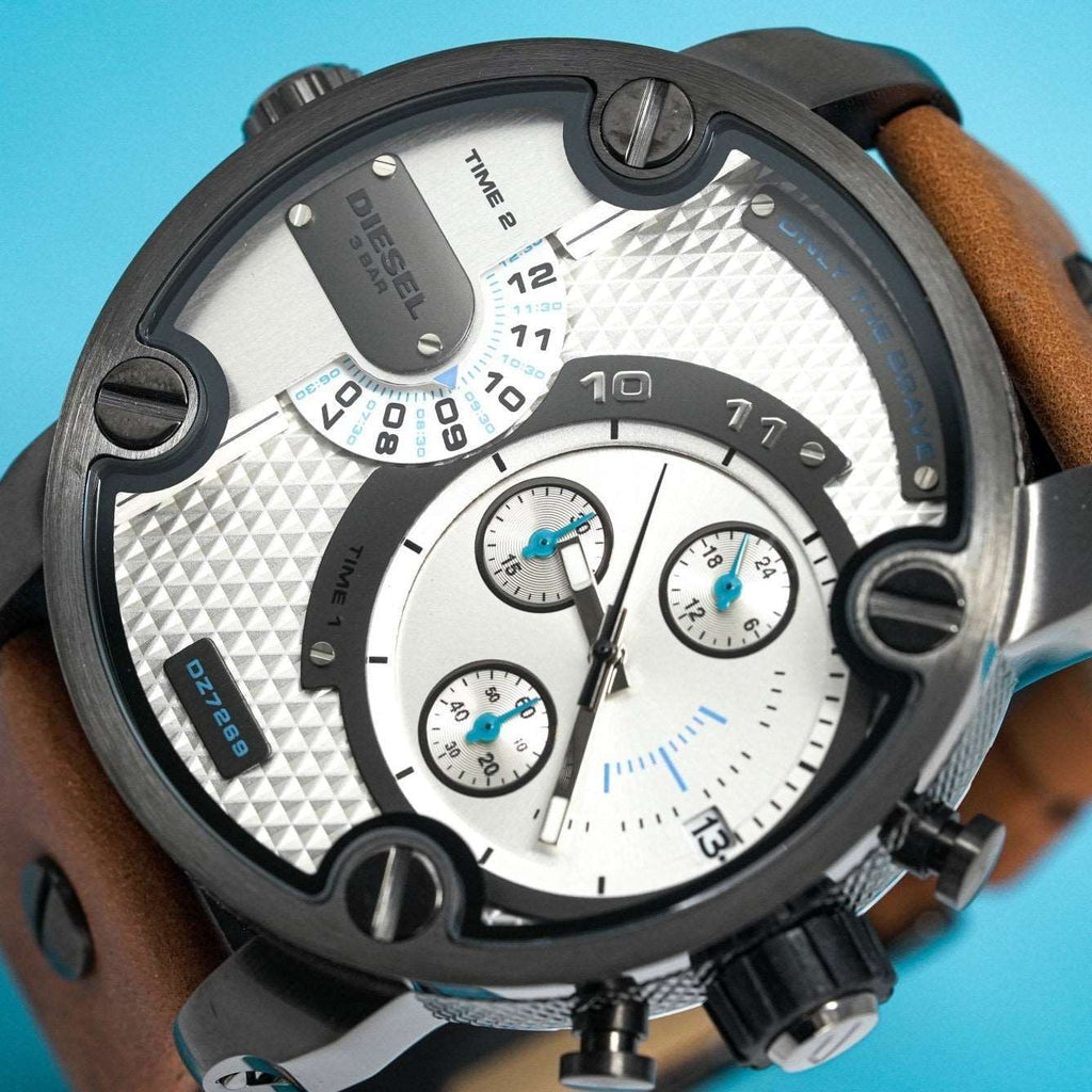 Diesel DZ7269 Men's Chronograph Little Daddy White Brown Watch – product image 2