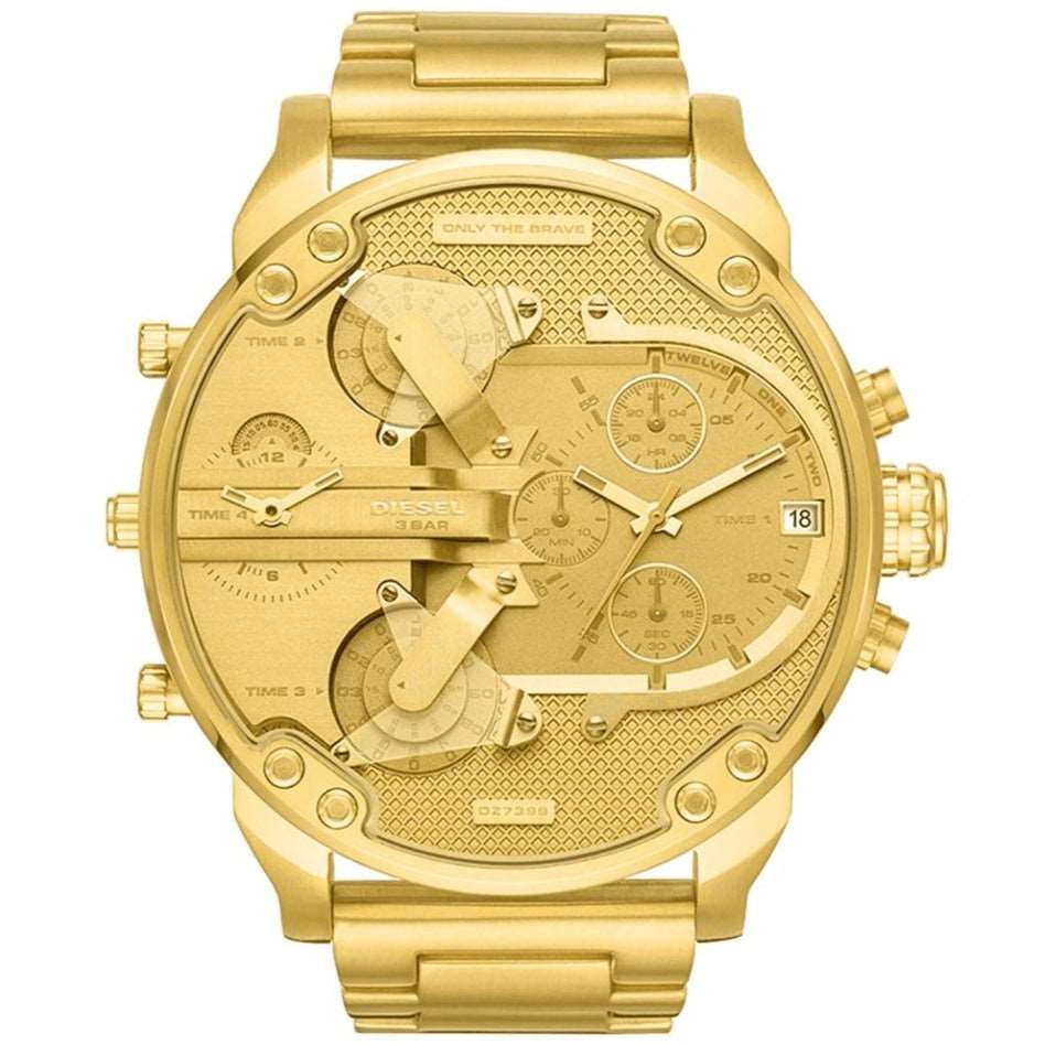 Diesel DZ7399 Men's Chronograph Mr Daddy 2 0 Yellow Gold Watch
