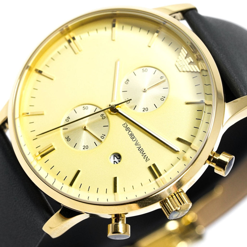 Emporio Armani Ar0386 Men S Gianni Chronograph Gold Pvd Watch – product image 3