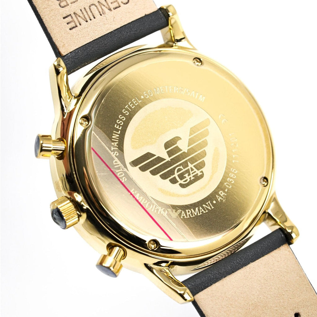 Emporio Armani Ar0386 Men S Gianni Chronograph Gold Pvd Watch – product image 5